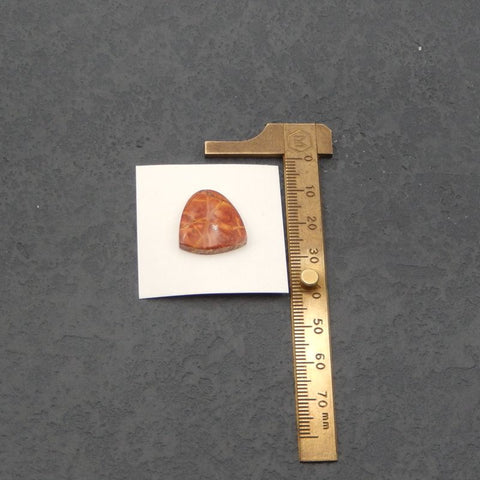 Natural Red Creek Jasper Cabochon 19x18x4mm, 2.9g