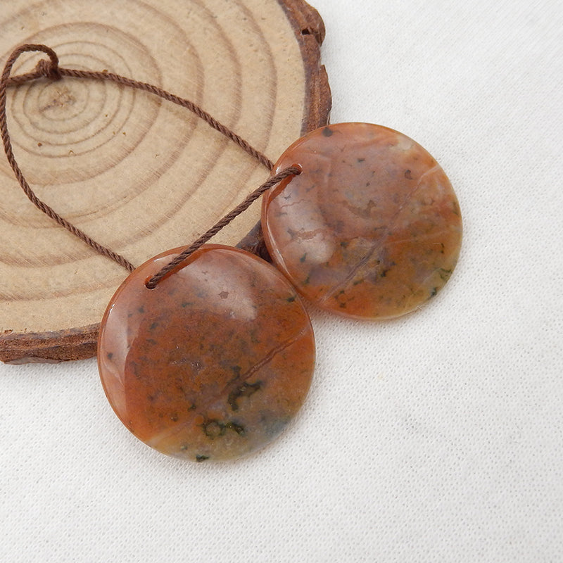 Natural Ocean Jasper Earring Beads 24x5mm, 9.3g