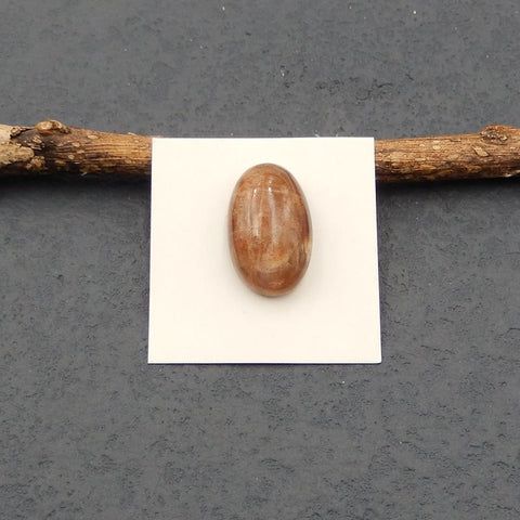 Natural Sunstone Cabochon 23x14x8mm, 4.1g