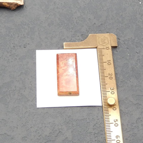 Natural Red Creek Jasper Cabochon 28x13x4mm, 3.7g
