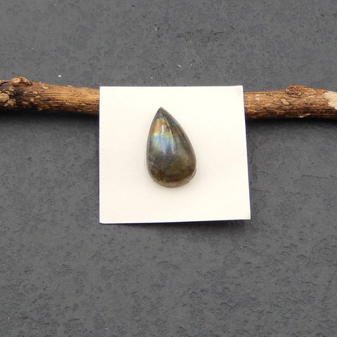 Cabochon en pierres précieuses de labradorite naturelle, 23x13x7 mm, 3,5 g