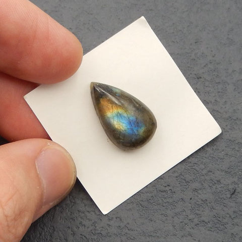 Cabochon en pierres précieuses de labradorite naturelle, 23x13x7 mm, 3,5 g