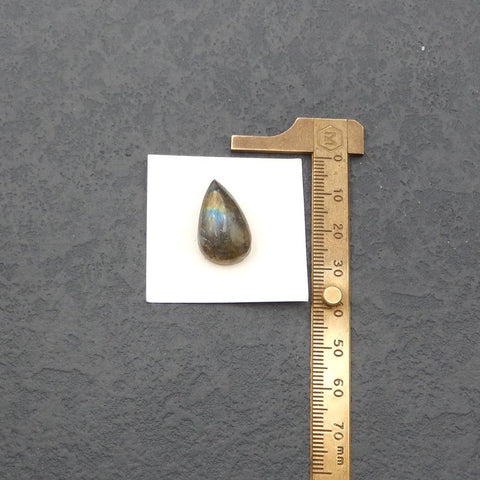 Cabochon en pierres précieuses de labradorite naturelle, 23x13x7 mm, 3,5 g