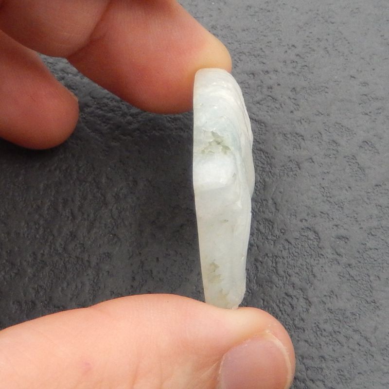 Natural Hemimorphite Carved horse head Cabochon 36x30x8mm, 12.8g