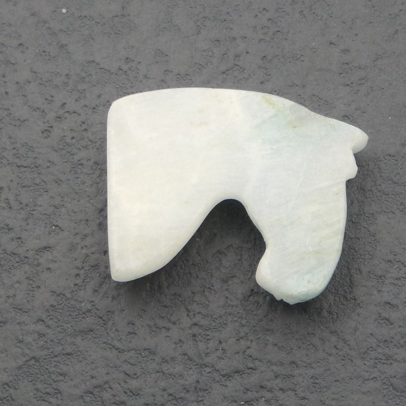 Natural Hemimorphite Carved horse head Cabochon 36x30x8mm, 12.8g
