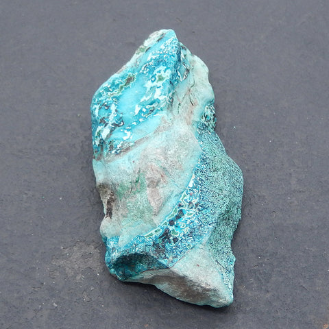 Chrysocolla Specimen,Natural Bright Blue Raw Rough Crystal Specimen, Mineral Specimen,77×35×28mm,87g
