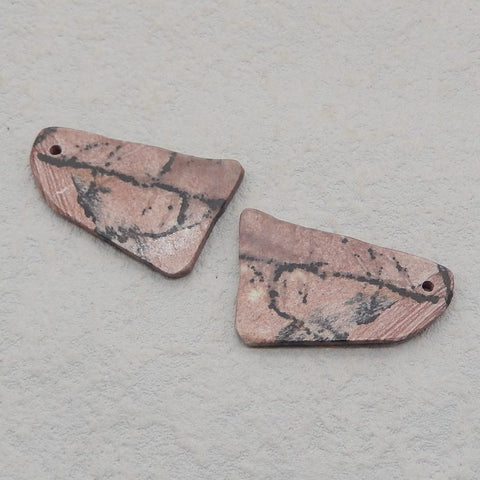 Natural Chohua Jasper Earring Beads 32*20*3mm, 7.6g