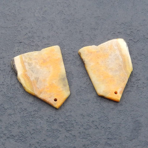 Natural Bumblebee Jasper Earring Beads 28*23*3mm, 6.8g