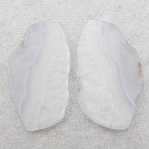 Natural Crazy Lace Agate Earring Beads 39*22*3mm, 10.4g