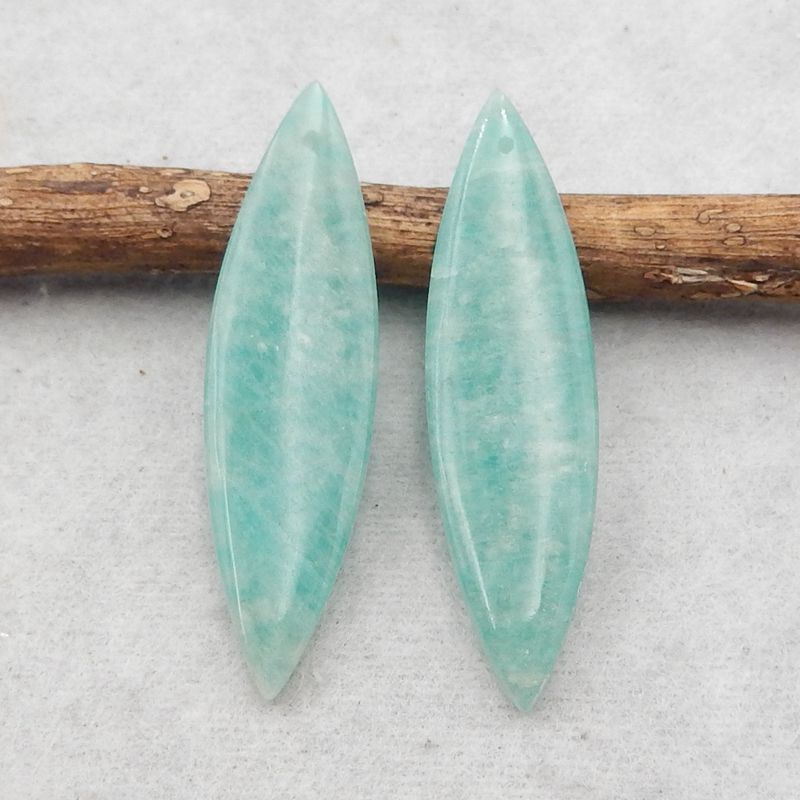 Natural Green Aventurine Earring Beads 43*11*4mm, 6.2g