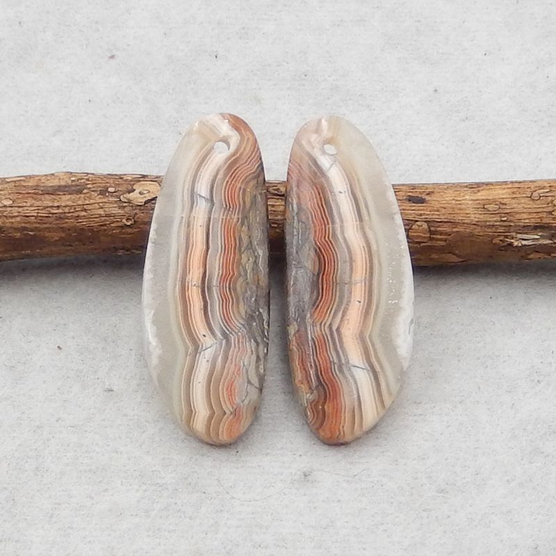 Natural Crazy Lace Agate Earring Beads 30*12*4mm, 4.7g