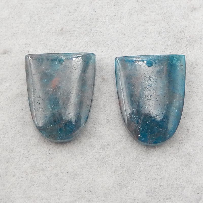 Natural Blue Apatite Crystal Earring Beads 19*15*4mm, 5.5g