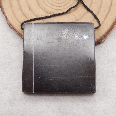 Natural Obsidian, Howlite And Chohua Jasper Intarsia Gemstone Pendant Bead, Side Drilled Gemstone Pendant,Handmade Pendant Gift, 35x34x6mm, 18.1g