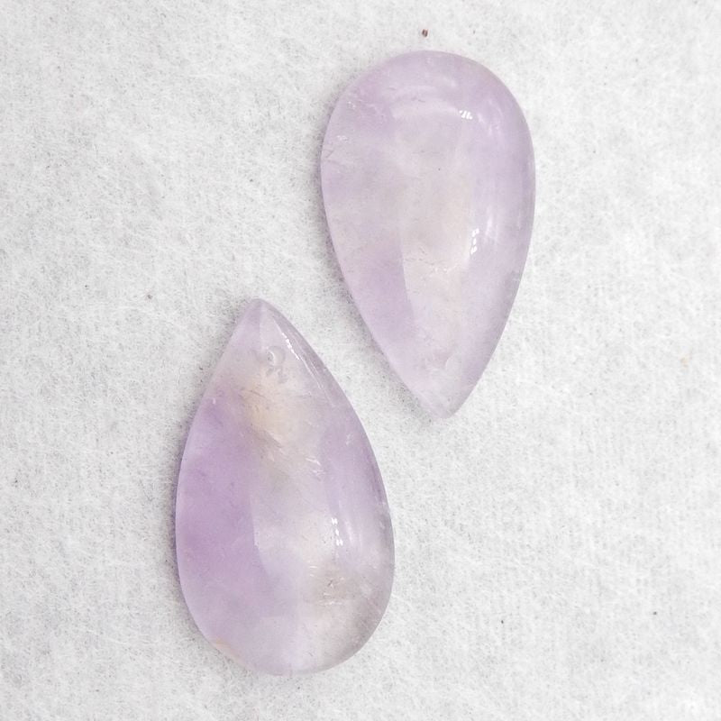 Natural Amethyst Earring Beads 24*15*4mm, 5g
