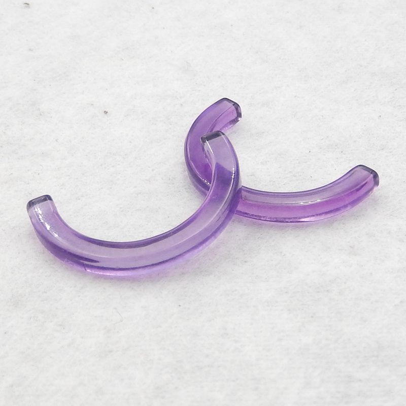 Natural Amethyst Cabochons Paired 25*15*3mm, 2.1g