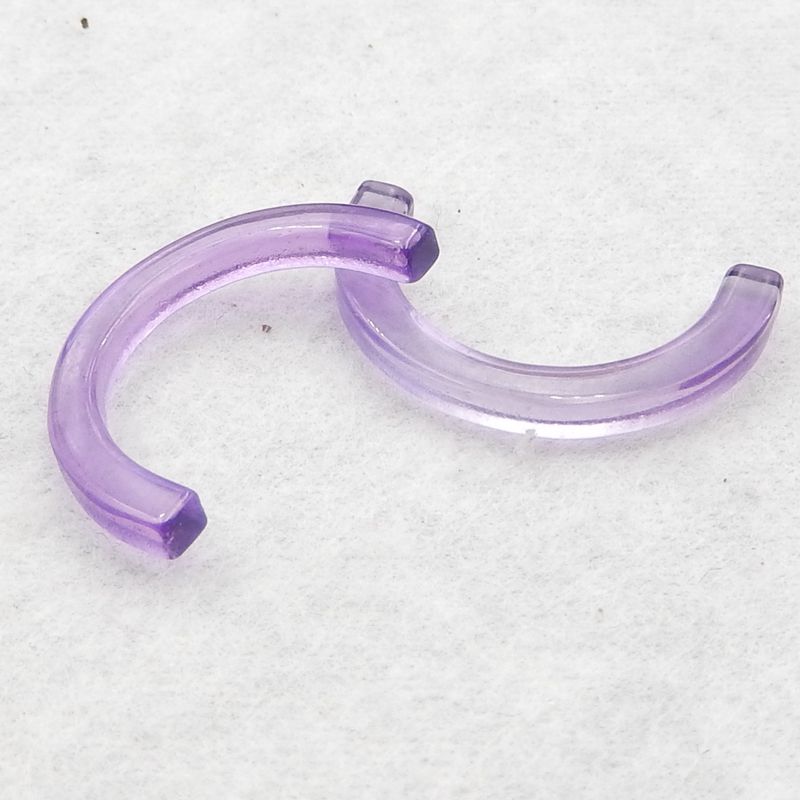 Natural Amethyst Cabochons Paired 25*15*3mm, 2.1g
