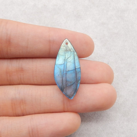Natural Flash Labradorite Gemstone Cabochon, 28x12x6mm, 2.5g