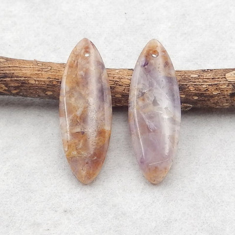 Natural Amethyst Earring Beads 28×10×4mm, 3.6g