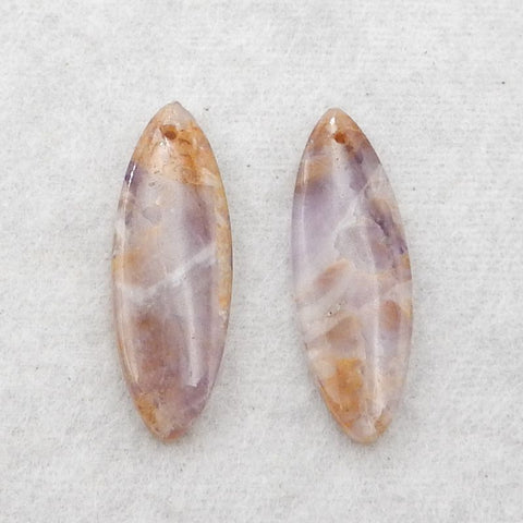 Natural Amethyst Earring Beads 28×10×4mm, 3.6g