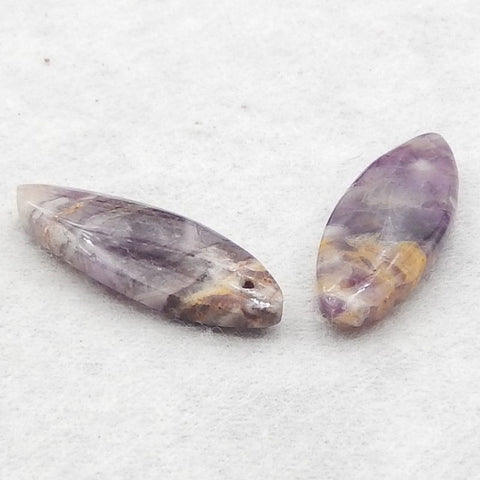 Natural Amethyst Earring Beads 28×10×4mm, 3.6g