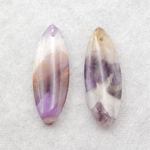 Natural Amethyst Earring Beads 28×10×4mm, 3.6g