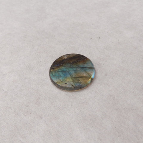 Natural Flash Labradorite Round Pendant Bead, 20x3mm, 2.5g