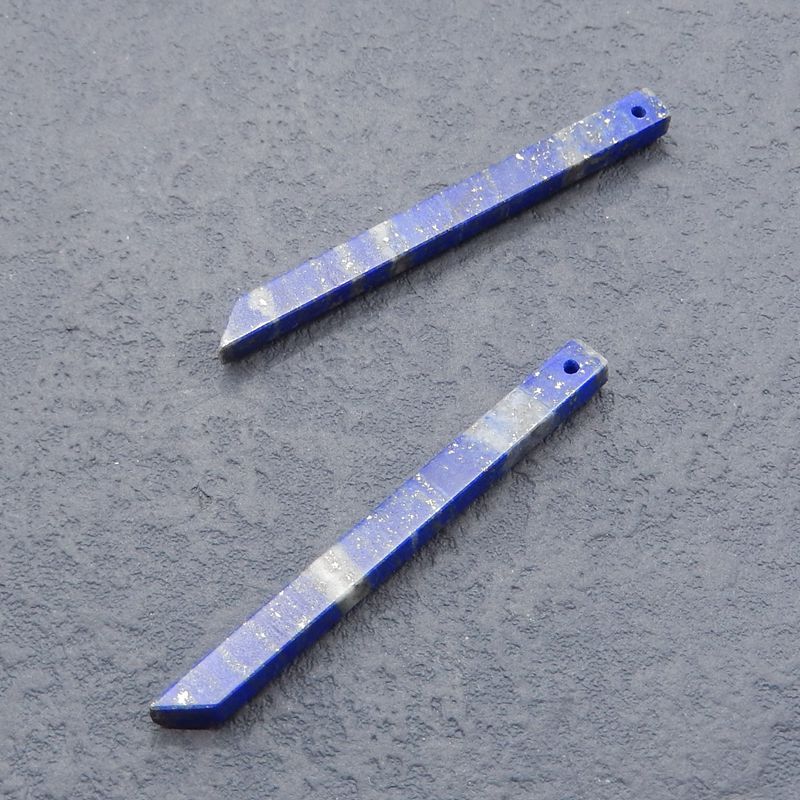Natural Lapis Lazuli Earring Beads 51*4*4mm, 5.5g