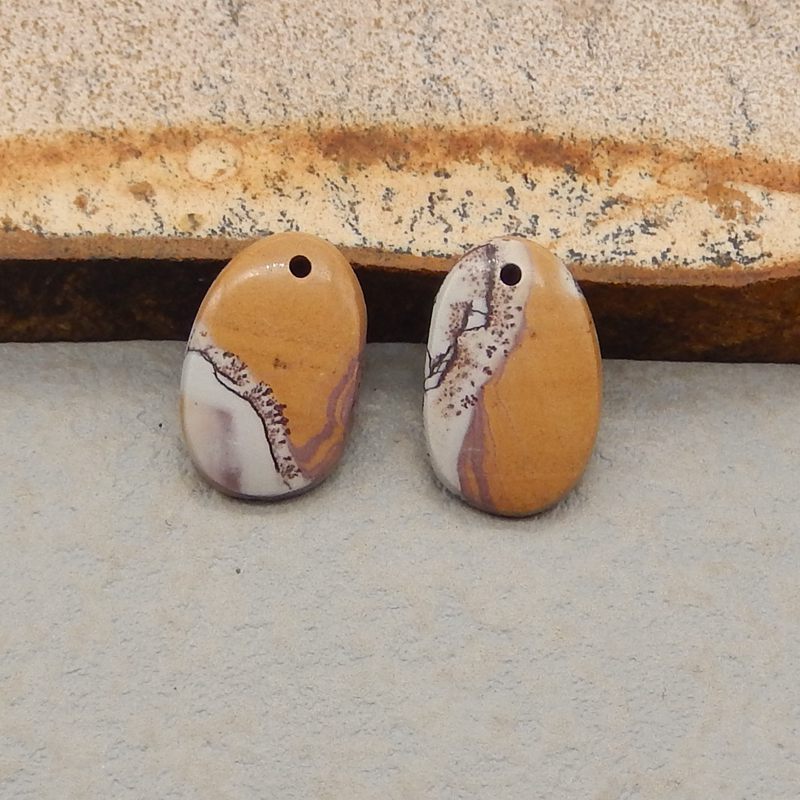 Natural Chohua Jasper Earring Beads 18*10*3mm, 1.9g