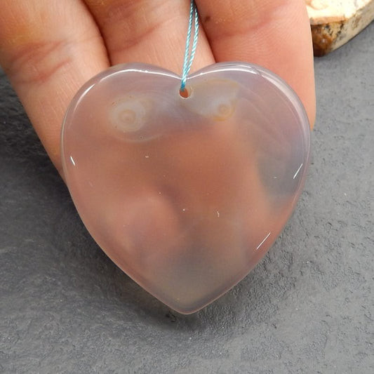 Natural Agate Pendant Bead 45*45*6mm, 22.2g