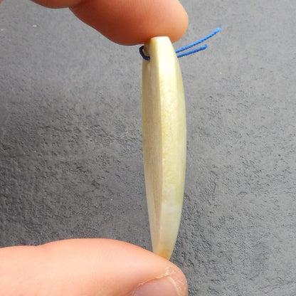 Natural Serpentine Pendant Bead 49*27*7mm, 14.0g