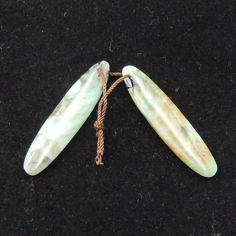 Natural Chrysocolla Earring Beads 43*9*4mm, 6.1g