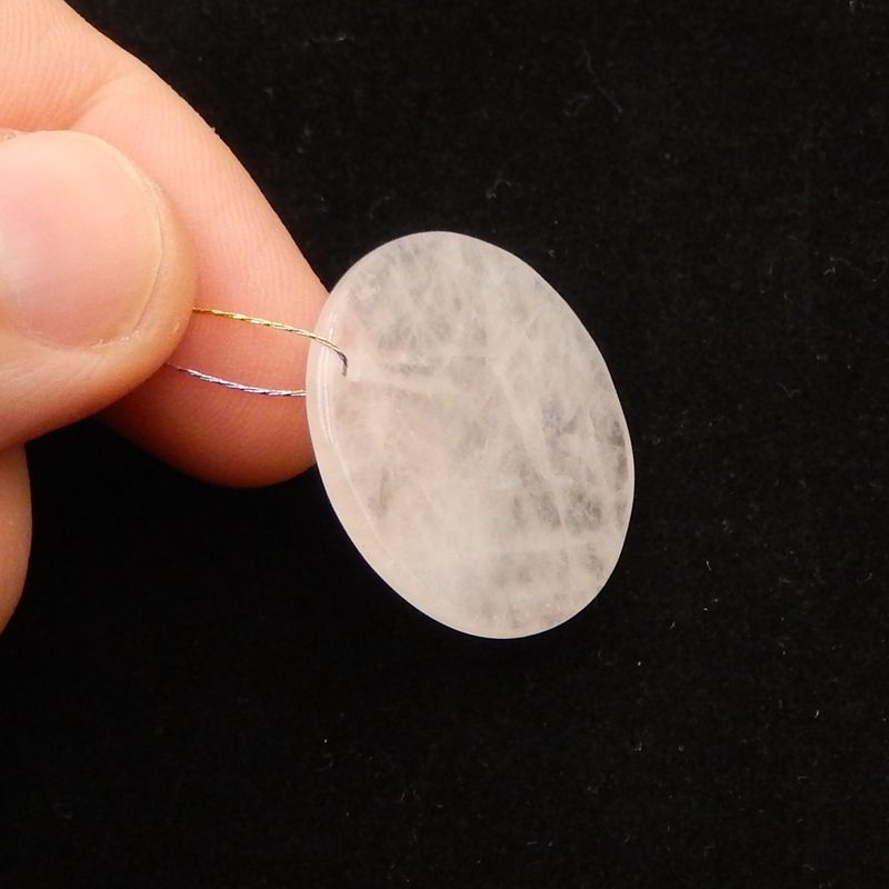 Natural Pink Opal Pendant Bead 30*30*3mm, 5.1g