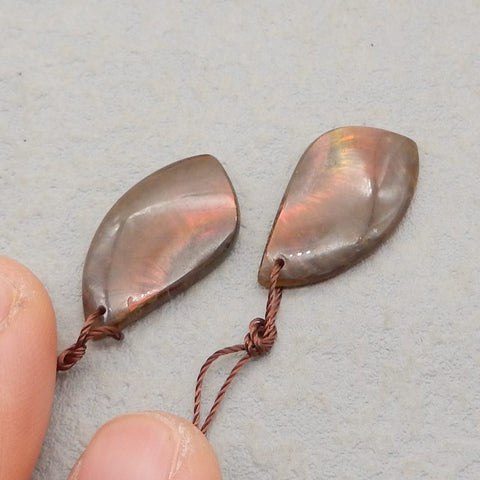 Natural Ammonite Fossil Earring Beads 24*13*3mm, 3.4g