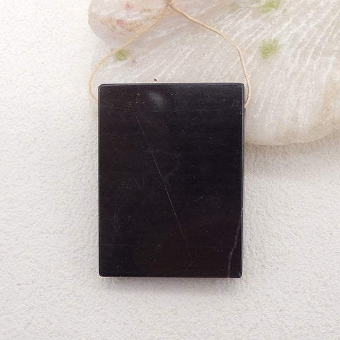 Natural Obsidian, Howlite And Multi-Color Picasso Jasper Intarsia Gemstone Pendant Bead, Side Drilled Gemstone Pendant,Handmade Pendant Gift, 45x35x6mm, 24.9g
