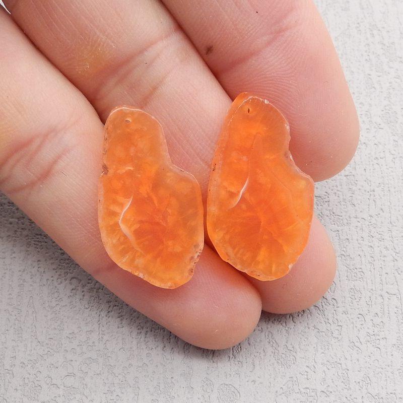 Natural Red Agate Earring Beads 29*13*3mm, 4.3g