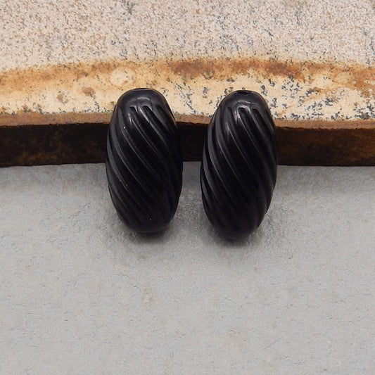 Natural Obsidian Earring Beads 18*10*10mm, 4g - Gomggsale