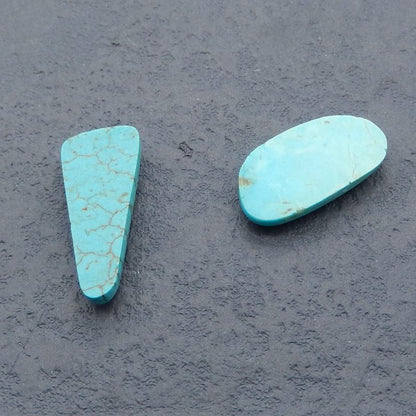 Natural Turquoise Cabochons Paired 23*10*4mm, 21*11*4mm, 3.9g