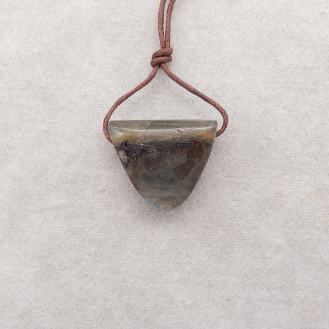 Natural Labradorite Gemstone Pendant, Gem Jewelry Gift, 19×23×10mm, 6.8g
