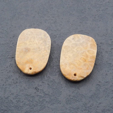 Natural Indonesian Coral Earring Beads 25*12*4mm, 6.8g