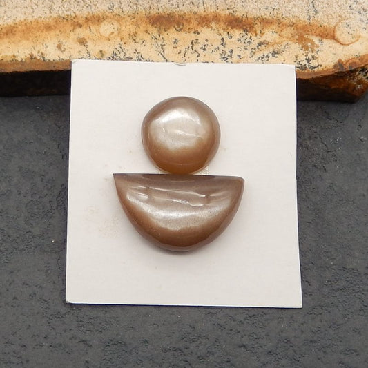 Natural Peal Cabochons Paired 12*12*5mm, 20*12*7mm, 4.2g