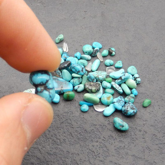 Natural Turquoise Cabochons 13*8*4mm, 3*2*2mm, 8.3g - Gomggsale