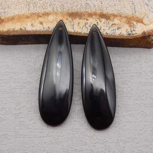 Natural Obsidian Earring Beads 41*13*5mm, 7.5g - Gomggsale