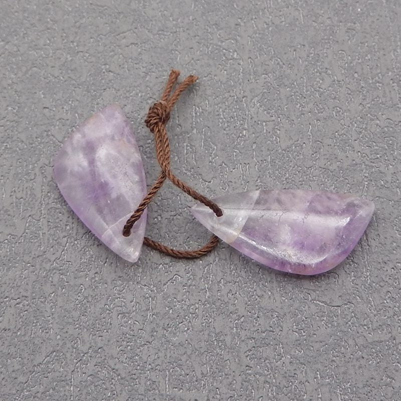 Natural Amethyst Earring Beads 25*12*3mm, 3.3g