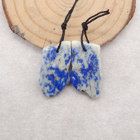 Nugget (Rough Sides) Natural Lapis Lazuli Gemstone Earring Beads