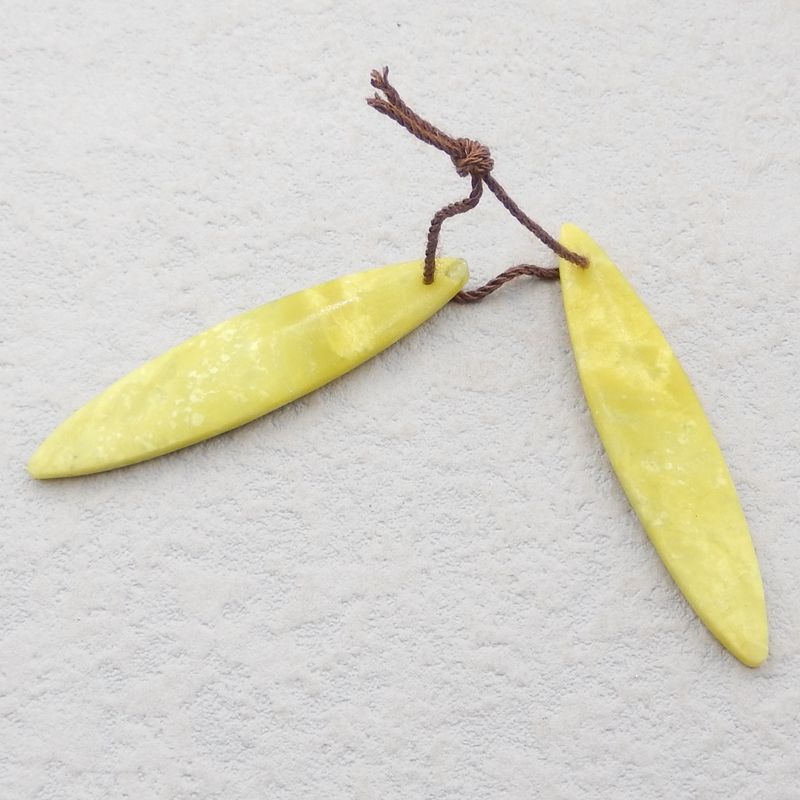 Natural Serpentine Earring Beads 42*9*3mm, 4.2g