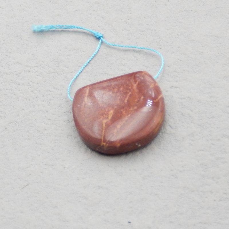 Natural Red Creek Jasper Pendant Bead 27*26*7mm, 9.7g