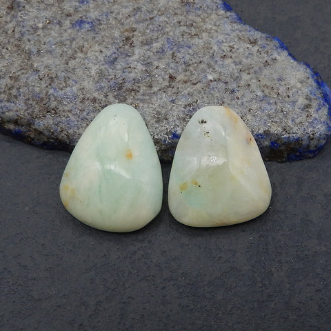 2 PCS Natural Blue Opal Gemstone Cabochons,Jewelry DIY Making, Gemstone Wholesale,25x21x7mm,26×21×7mm,9.5g