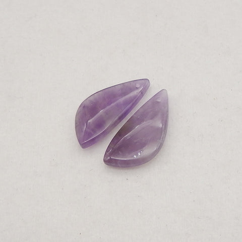 New Natural Stone Amethyst Earring Beads, Jewelry DIY Making,Purple Stone Earrings, 23x11x4mm,2.4g