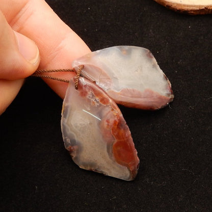 Natural Crazy Lace Agate Earring Beads 40*24*4mm, 13.1g