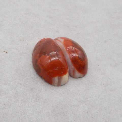 Natural Red Agate Earring Beads,Handmade Earring Pair, Jewelry DIY Making, 22×13×8mm,7.3g